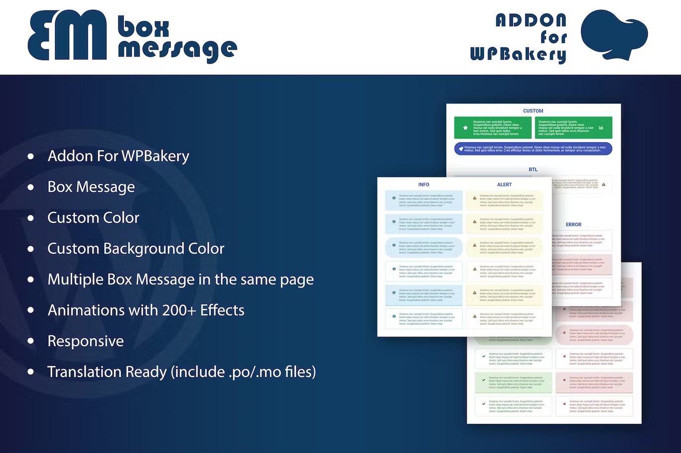 List view show message Box. List view items show message Box. Message plugin